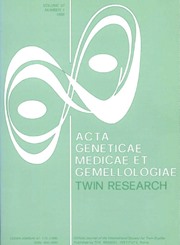 Acta geneticae medicae et gemellologiae: twin research